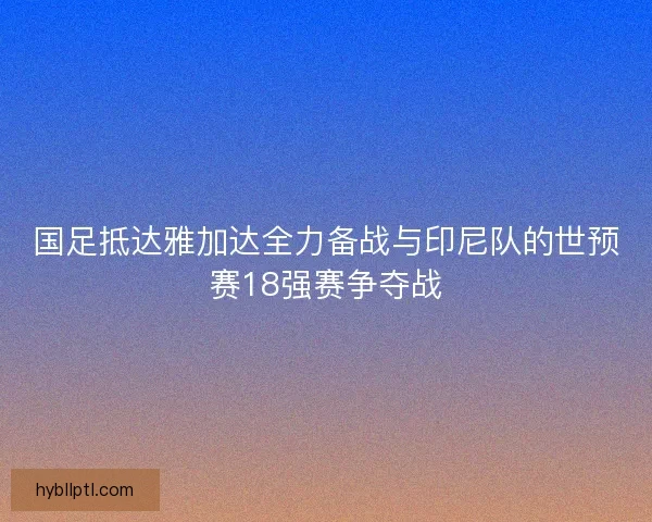 国足抵达雅加达全力备战与印尼队的世预赛18强赛争夺战